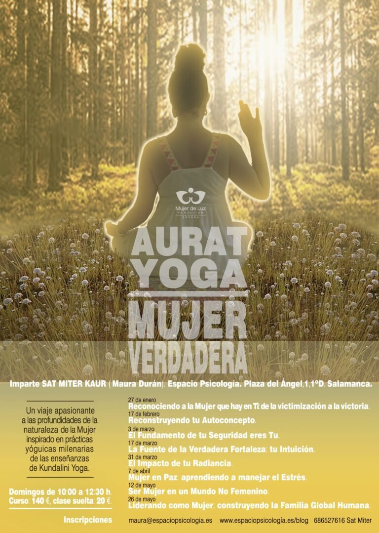 Lee más sobre el artículo AURAT YOGA – MUJER VERDADERA. Modalidad Curso en Salamanca y Retiro Verano 2019 en Gredos
